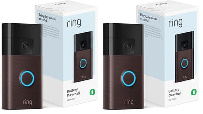 Ring Battery Doorbell | Home or business security with Head-to-Toe Video, Live View with Two-Way Talk, and Motion Detection & Alerts (newest model), Venetian Bronze