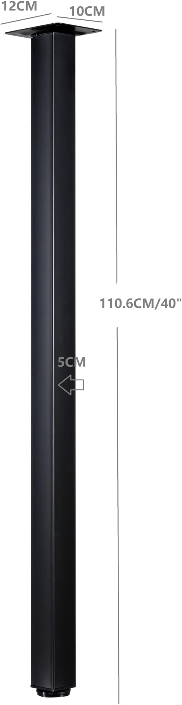 LCSDLHLSY Table Legs 40 inch, Adjustable Metal Legs, Home DIY Furniture Legs