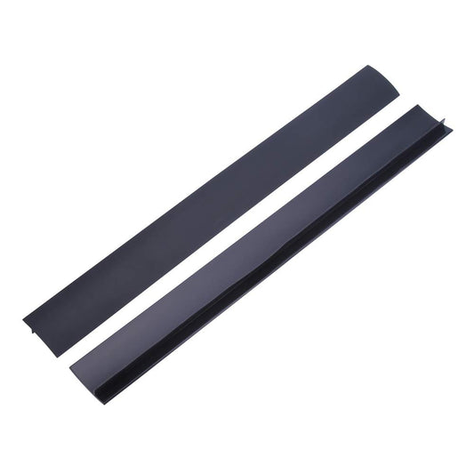 2 Pack Flexible Kitchen Stove Gap Covers, Silicone Gap Fillers Between Counter and Stovetop, Oven, Washer, Dryer, Easy to Wipe, Food grade (Black, 21 Inches)