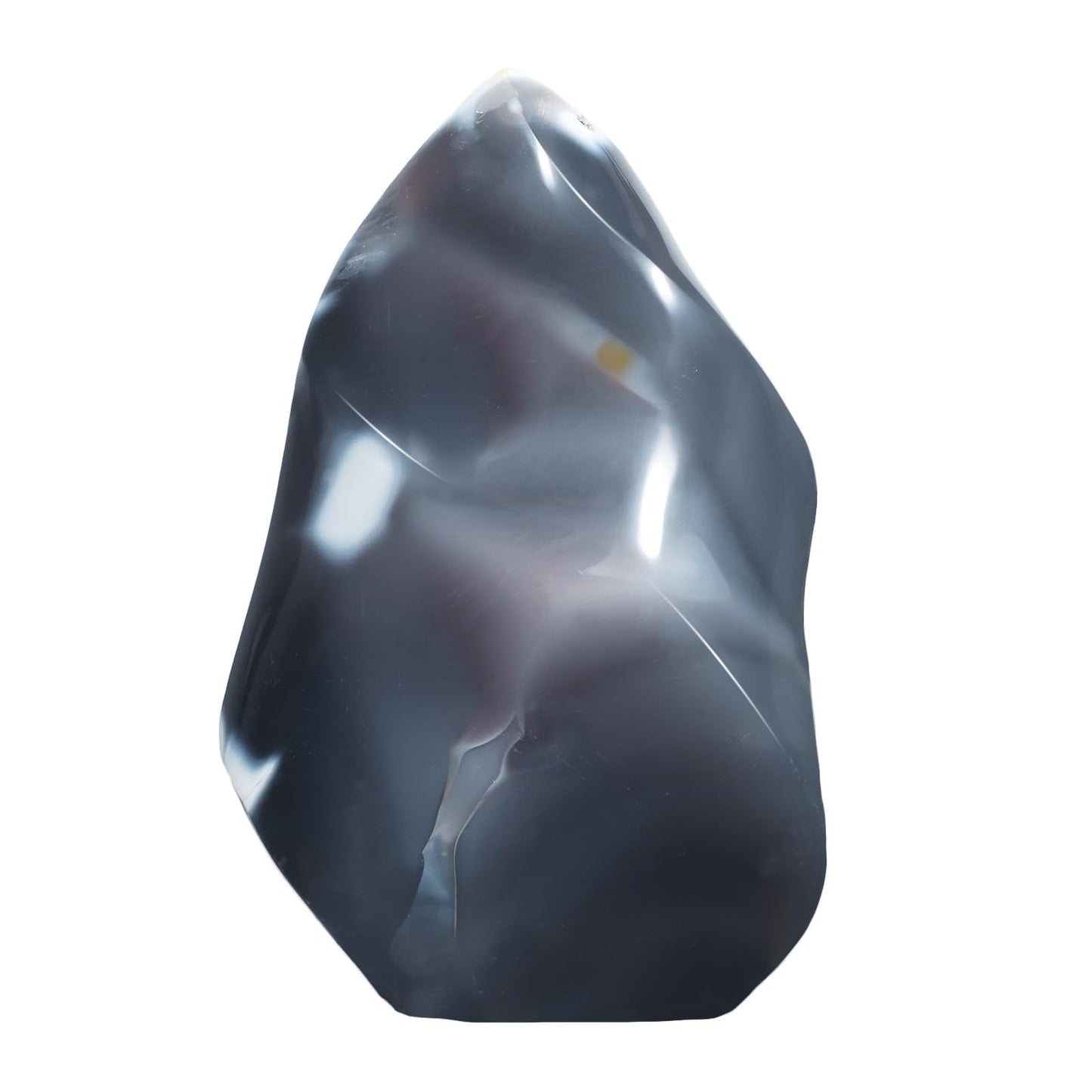 dssmboom Orca Agate Flame Shaped Stone Tower for Home Decor, Irregular Healing Crystal Specimen Mineral for Collection, Energy Balancing,501g-600g