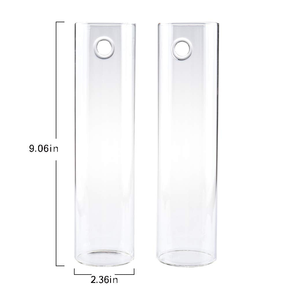 Kingbuy Wall-Mounted Plant Terrarium Propagation Station - 4 Cylinder Hanging Glass Tubes Planter for Hydroponic Plants, Indoor Wall Vases & Decorative Plant Holder Bathroom Office Living Room Decor