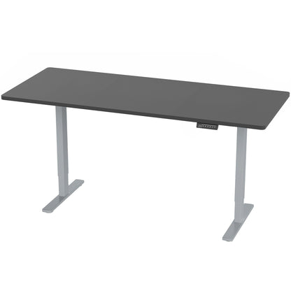 VIVO Electric 71 x 30 in Standing Desk, Memory Height Adjustment, 1B Series, Holds 220 lbs, Black Top Gray Frame, DESK-KIT-1G7B