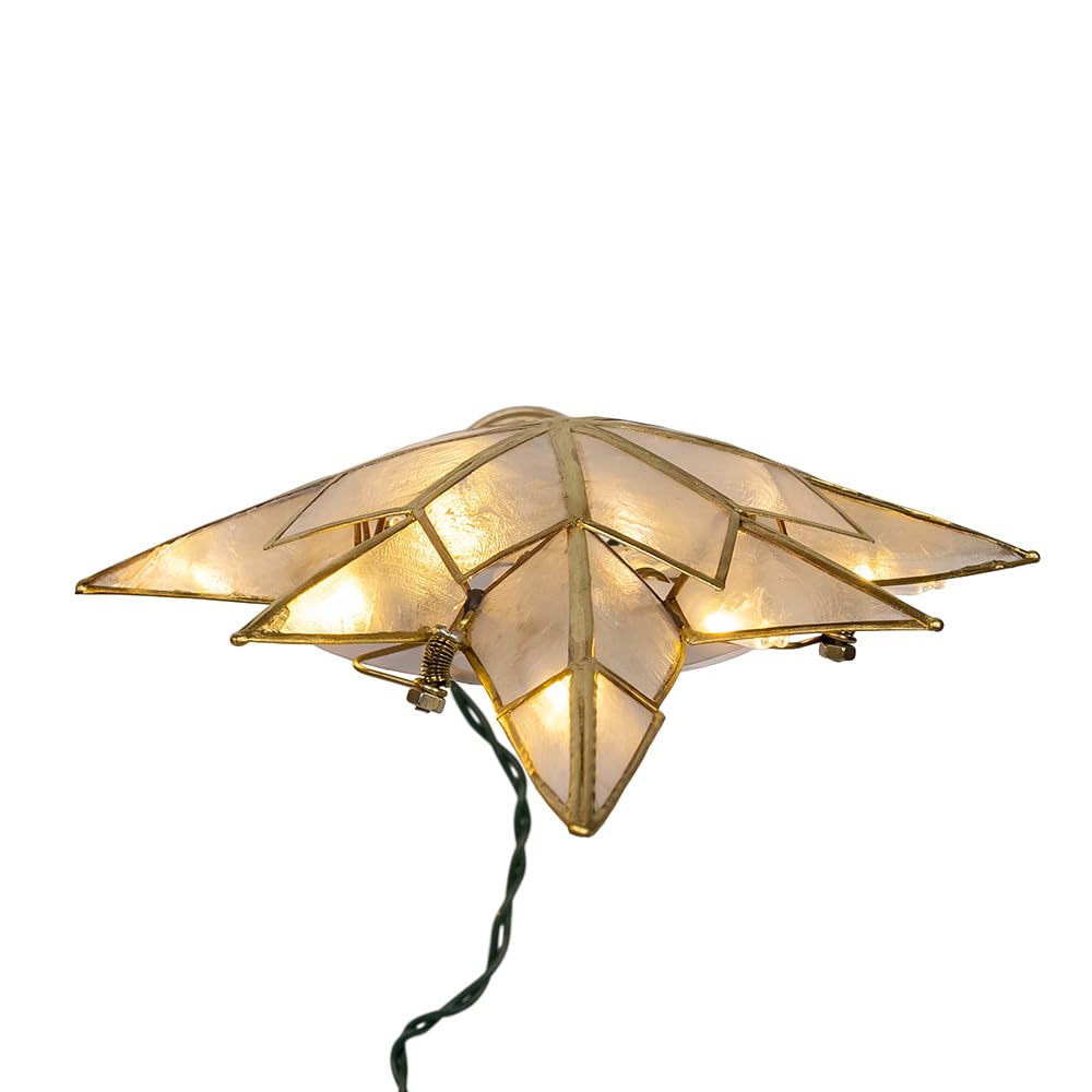 Kurt Adler 10 Lights LED Capiz Star Treetop