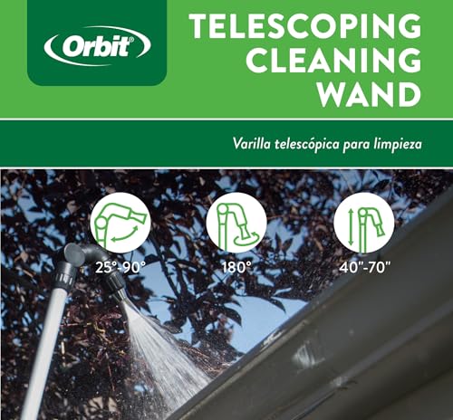 Orbit 58543 Telescoping Gutter Cleaning Wand, Silver