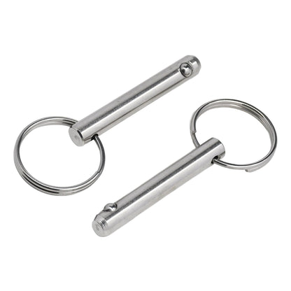 Chuuparts Set of 2 Quick Release Pins, 5/16" (8mm) Diameter, 2.17" (55mm) Total Length, 1.54" (39mm) Usable Length, Made of 316 Stainless Steel, Ideal for Bimini Tops and Marine Hardware