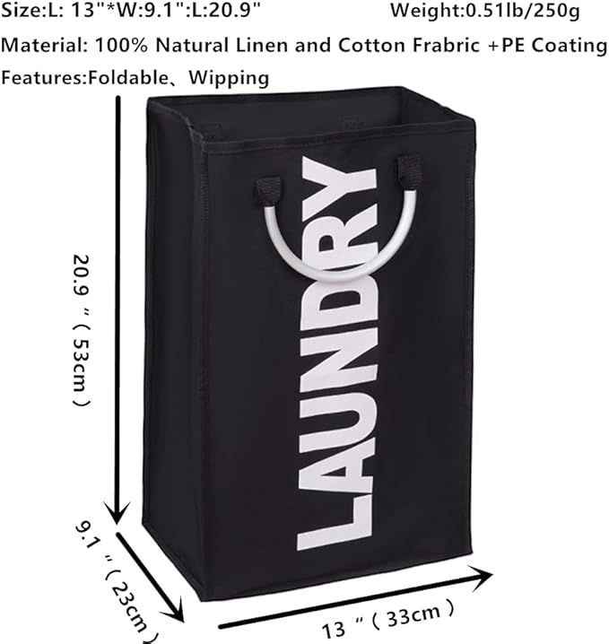 2-Pack Laundry Basket, Durable Handles