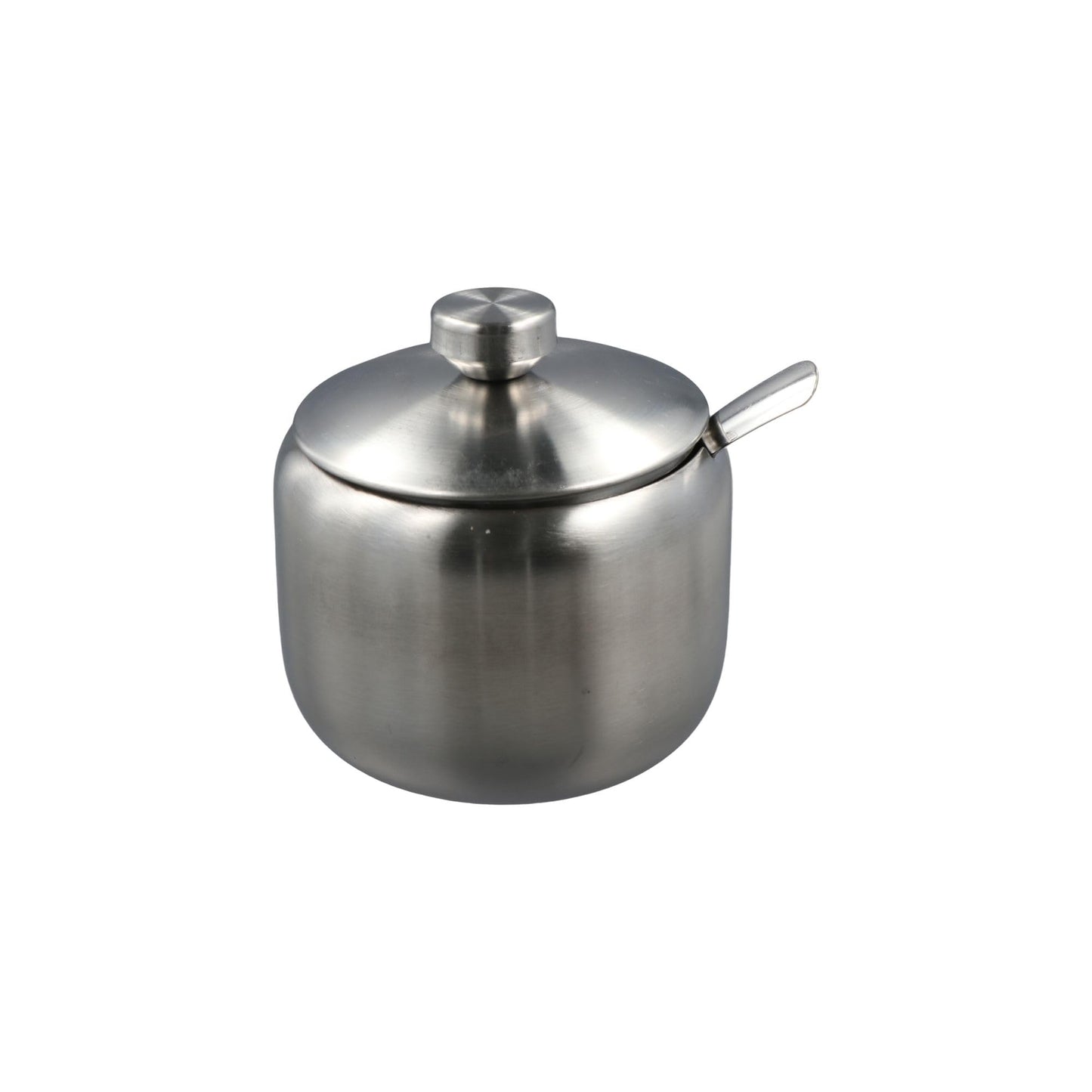 zaoalife Sugar Bowls 430ml Stainless Steel Sugar Bowl with Lid and Spoon Salt Pepper Spices Bowl Spice Jar Seasoning Pot Condiment Container for Home Kitchen