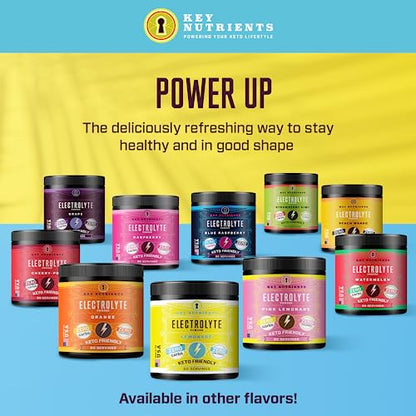 Key Nutrients Electrolytes Powder - Multivitamin & Minerals Electrolytes - 90 Servings of Refreshing Lemonade - Hydration Powder - Supercharged Rehydration Sachets with 16 Vitamins & Minerals