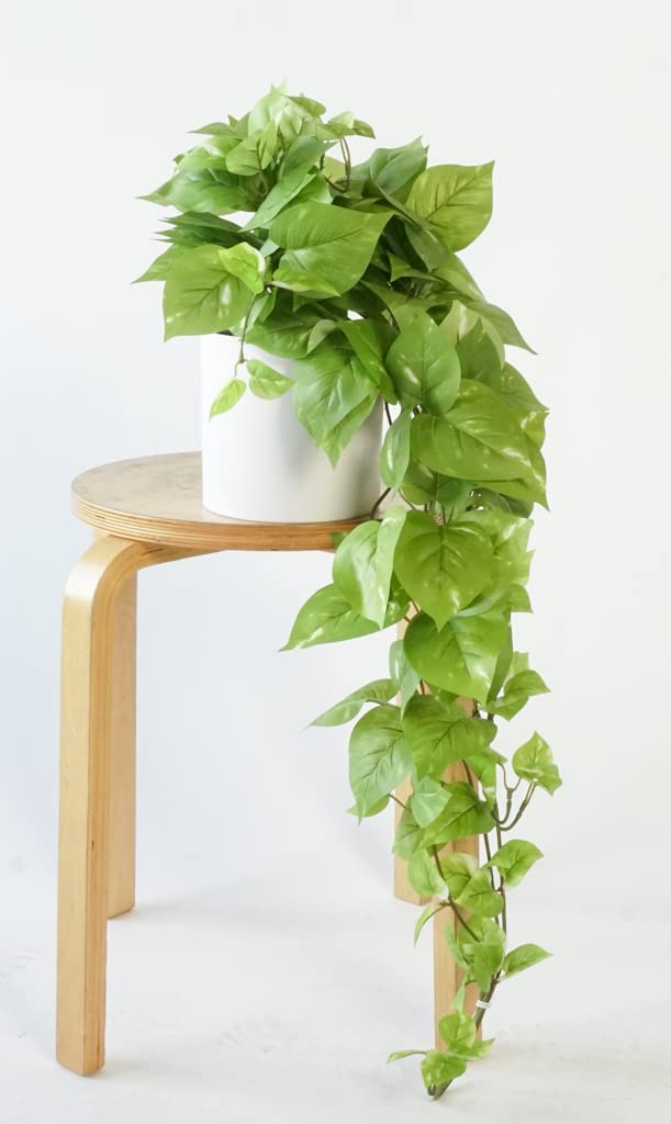 Retrograde 32" Realistic Fake Pothos Ivy Plant for Home Decor Indoor Silk Artificial Plant Large (Light Green)