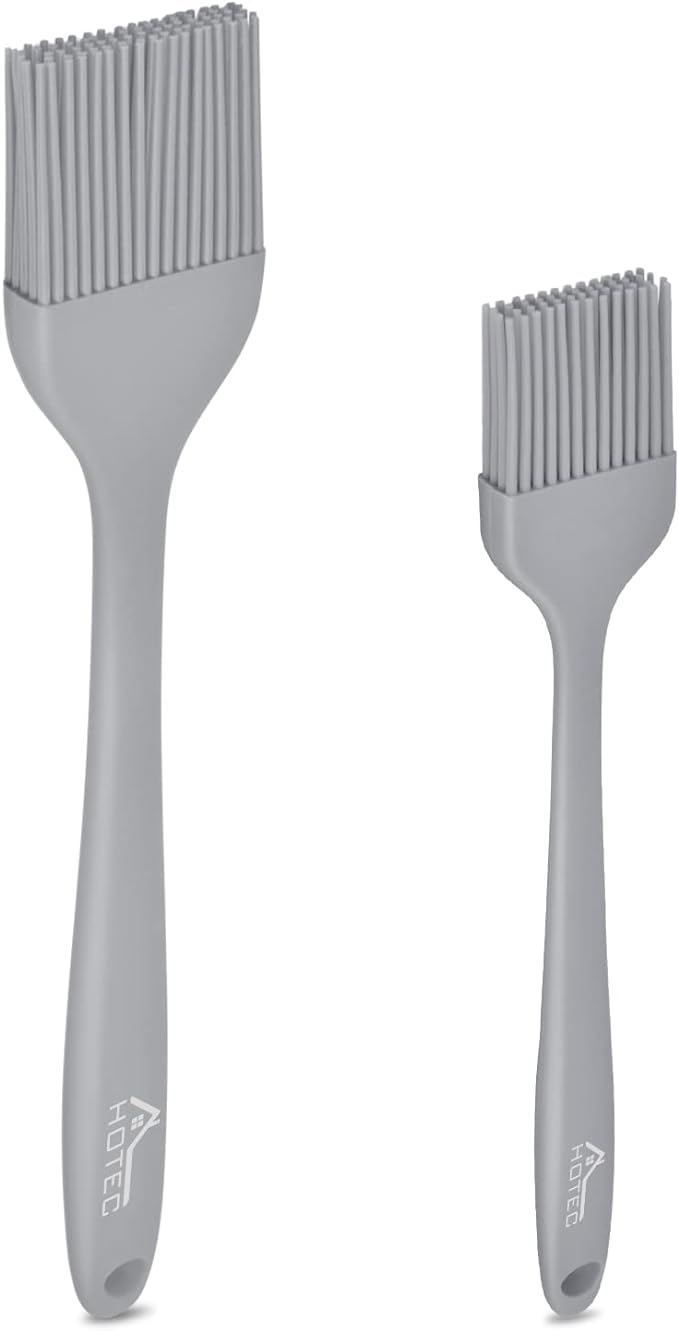 HOTEC Basting Brushes Silicone Heat Resistant Pastry Brushes Spread Oil Butter
