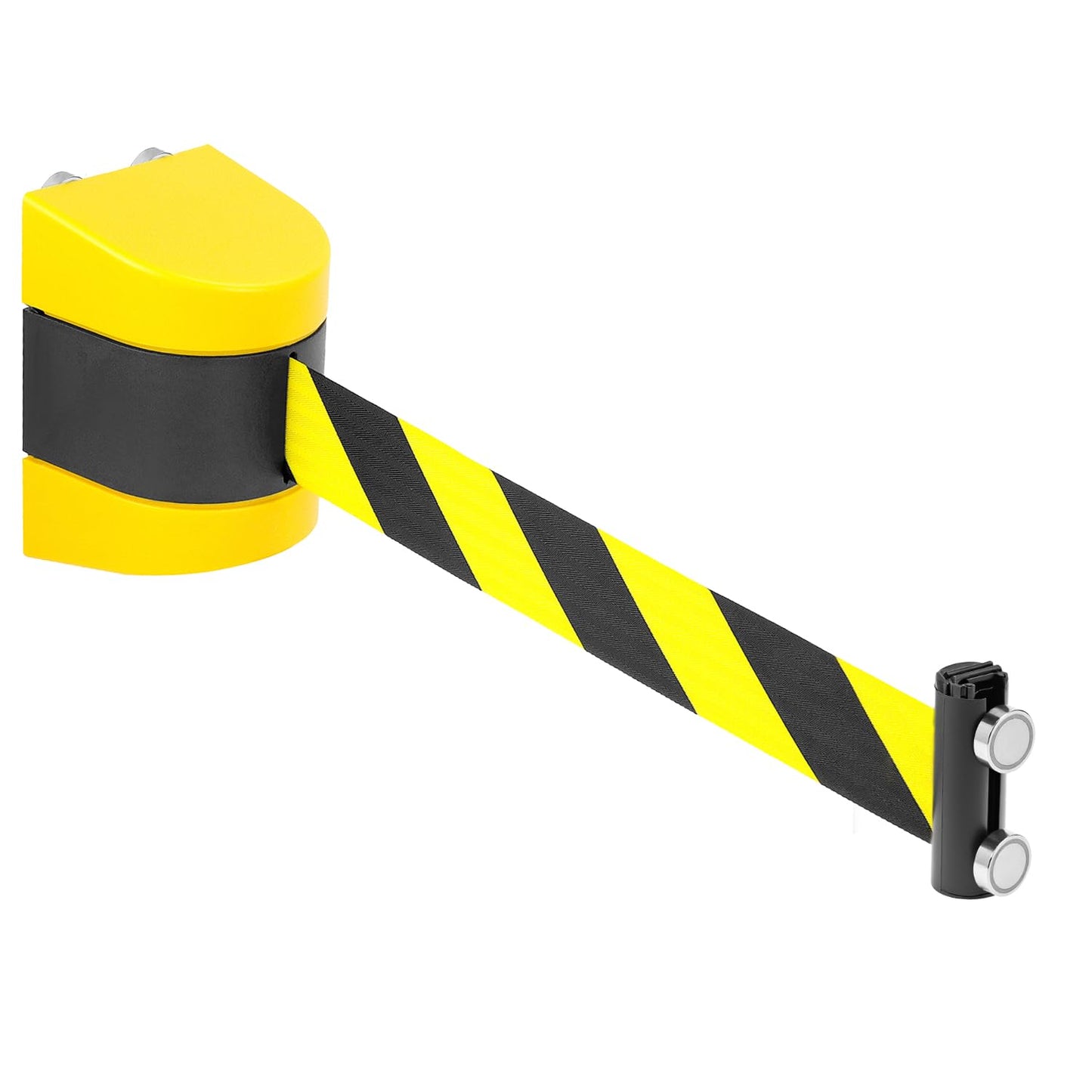 QWORK Magnetic Wall Mount Retractable Belt Barrier - Crowd Control and Safety Solution for Indoor and Outdoor Use