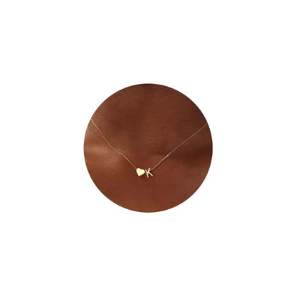 Turandoss Heart Necklaces for Women Trendy, 18K-Gold-Plated Tiny Heart Initial K Dainty Christmas Gifts Initial Necklaces for Women Jewelry