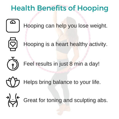 The Spinsterz Beginner Hoop: Weighted Fitness Hula-Hoop for Adults Weight Loss, Waist Exercise Ring for Cardio & Core, Adjustable Quality Detachable Hula Shaper for Beginners, Made in USA - Amethyst