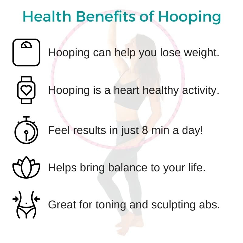 The Spinsterz Beginner Hoop: Weighted Fitness Hula-Hoop for Adults Weight Loss, Waist Exercise Ring for Cardio & Core, Adjustable Quality Detachable Hula Shaper for Beginners, Made in USA - Amethyst