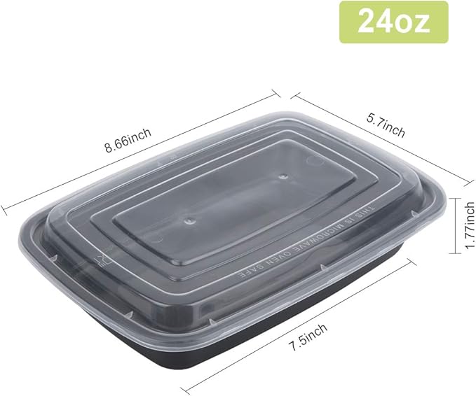 Reusable Food Prep Containers, Meal Dishwasher Safe