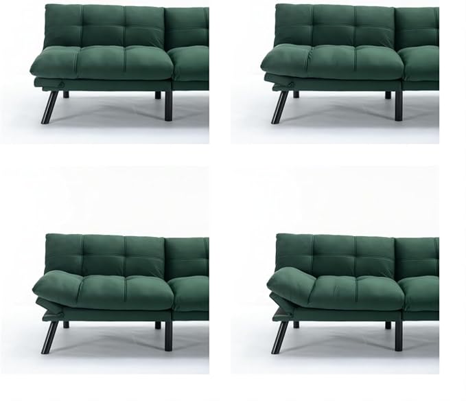 GDFStudio Hayezc Loveseat Sofa, Convertible Sofa Bed, 2-in-1 Folding Modern