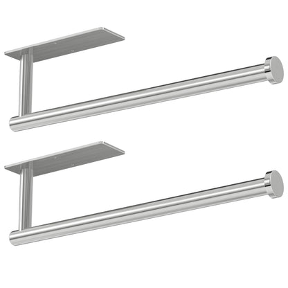 Paper Towel Holder - Self-Adhesive or Drilling, Gold, Wall Mounted, SUS304 Stainless Steel Kitchen Roll Dispenser Under Cabinet