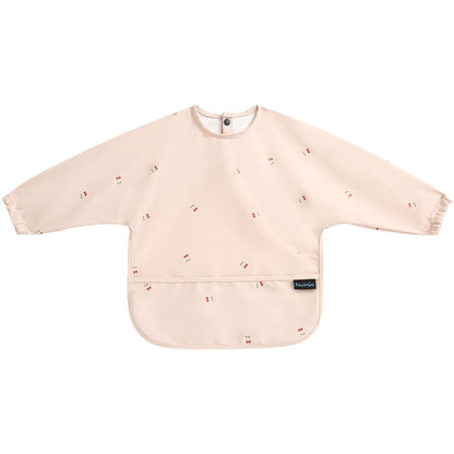 PewinGo Baby Bibs with Long Sleeve Bib & BLW, Coverall Bibs for Baby Feeding, PU Soft and Skin-Friendly Material, Machine Washable, Waterproof and Easy to Clean, Baby Infant Toddlers (Pink)