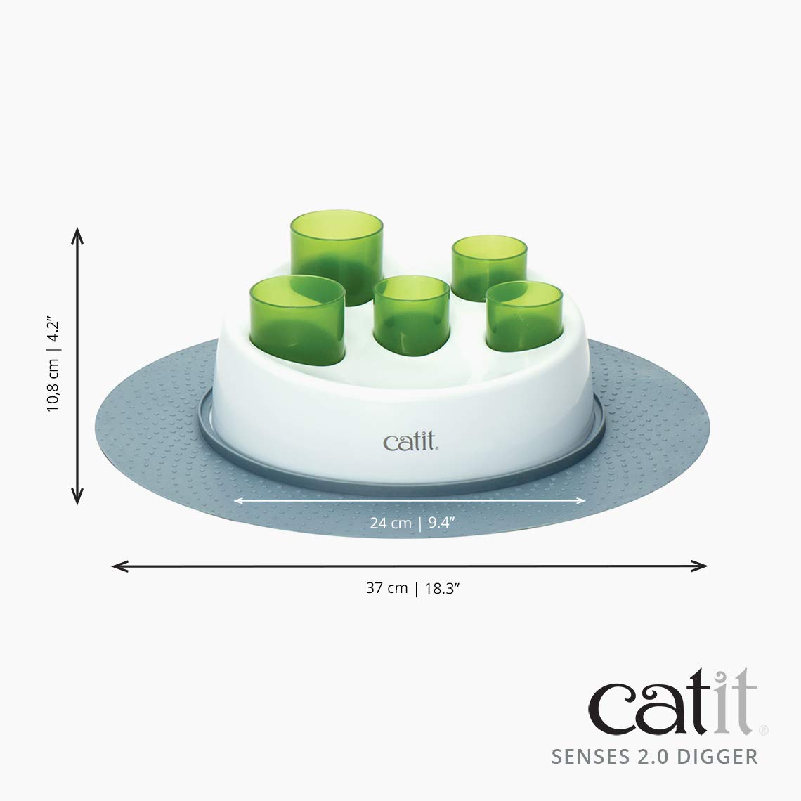 Catit Senses 2.0 Digger Interactive Slow Feeder - Turn Mealtime into Play Time
