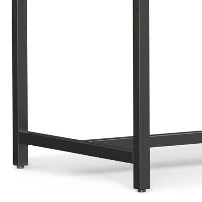 SIMPLIHOME Banting Desk - 72 Inch Wide Solid Oak Veneer and Metal Writing Desk in Oak, Modern Industrial Home Office Computer Table for Study with 2 Drawers and Flip-Down Keyboard Tray