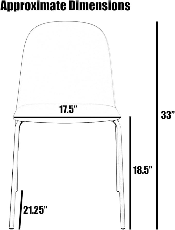 2xhome Modern Stackable Armless Dining Chair | Plastic Shell Seat with Metal Legs | Indoor or Outdoor Use | Home Kitchen Patio (1, Grey, No Padding)