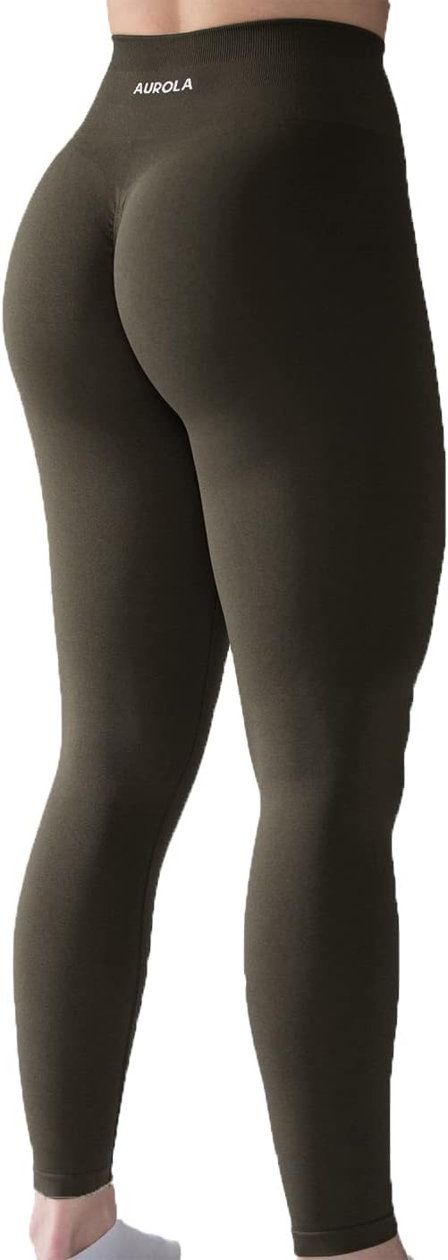 AUROLA Workout Leggings for Women Seamless Scrunch Tights Tummy Control Gym Fitness Girl Sport Active Yoga Pants