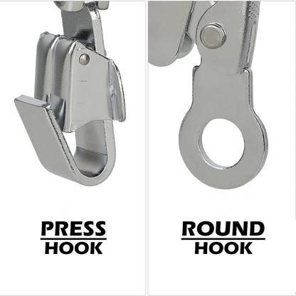 YERGOFE Climb Self Locking Rope Grab - Alloy Steel, Safety Protection 25 kN(Aprx 300LB), Used with 5/8’’ Lifeline Rope, for Construction, Climbing, Fall-Protection (Round Lock)