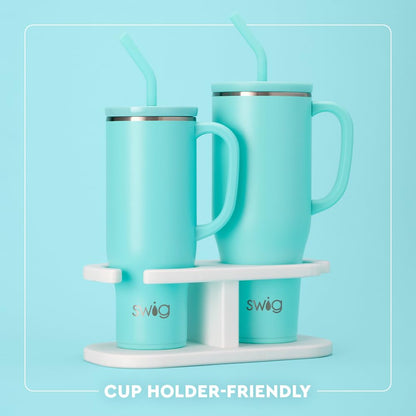Swig Life 40oz Mega Mug, 40oz Tumbler with Handle and Straw, Extra Large Insulated Tumblers, Cup Holder Friendly Nutcracker Travel Mug (Sugar Plum Soldiers)