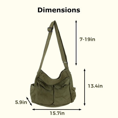 Sumleno Bohemian Hipster Hobo Boho Hippie Crossbody Bag Purse Canvas Sling Bag Aesthetic Tote Large Handbags Fairy Grunge Bag