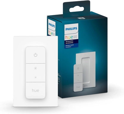 Philips Hue Wall Tap Dial Light Switch, Portable, White - 1 Pack - Requires Hue Lights and Hue Bridge - Smart Home - Easy, No-Wire Installation