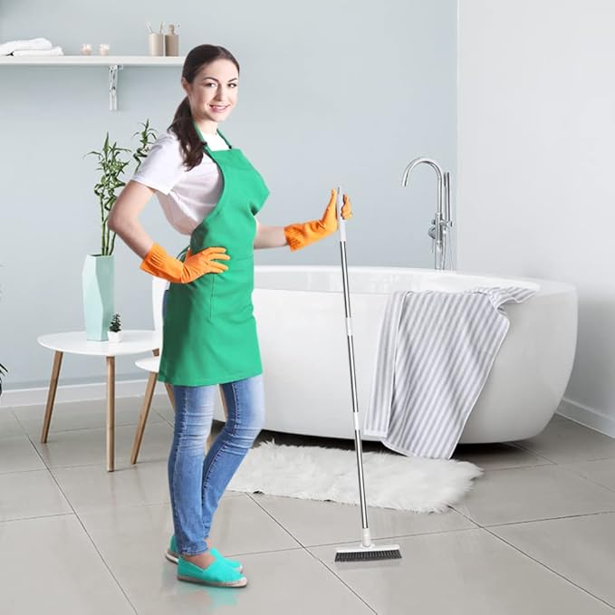 Affogato Floor Scrub Brush Bathroom Long Handle Bathtub Push Broom Shower Tile