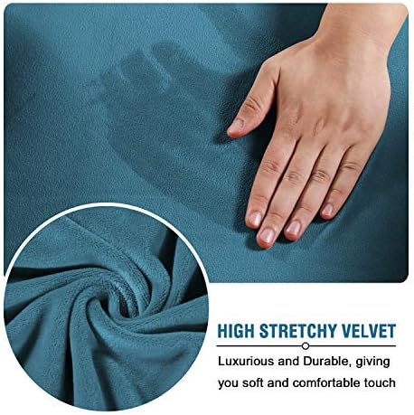 H.VERSAILTEX Real Velvet Plush 3 Piece Stretch Sofa Covers Couch Covers