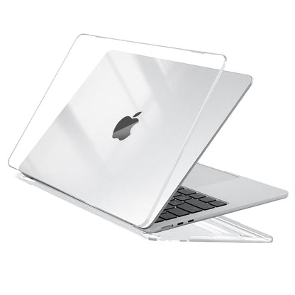 EooCoo Case compatible for M4 M3 M2 Macbook Air 15 inch A3241 A3114 A2941 with Touch ID,2025 2024 2023 Release, Transparent Plastic Hard Shell Cover, Smooth Shiny Surface, Crystal Clear
