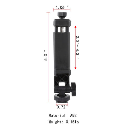 Leenconghui Multifunctional Universal Cell Phone Tripod Mount Adapter 360 Rotation Camera Hot Shoe Phone Holder Compatible with Canon Nikon Sony DSLR