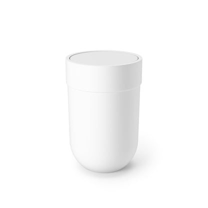 Umbra 023269-660 Touch, Small Trash, Swing Waste Basket, Garbage Can with Lid for Washroom/Bathroom, White Bath