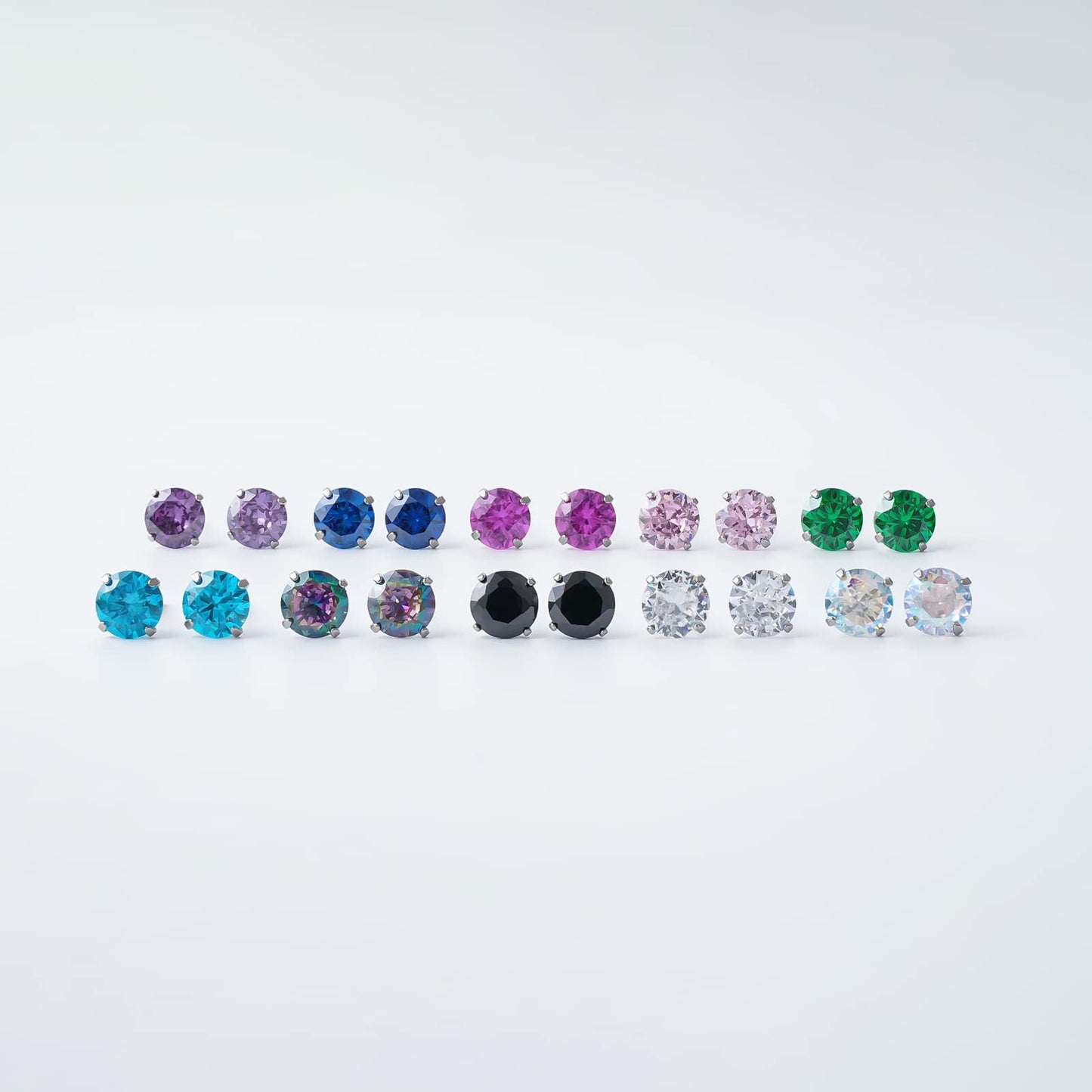 1 Pair Implant Grade Titanium Stud Earrings Set Hypoallergenic 3mm 4mm 5mm 6mm Cubic Zirconia G23 Titanium Earring Studs for Women Men for Sensitive Ear (4mm pink)