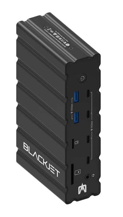 Blackjet RX-4 Thunderbolt 4 Docking Station 17-in-1 – Dual 4K Display, 60W Laptop Charging, SD/microSD, 2.5G Ethernet, USB-C & USB-A Hub – MacBook Pro/Air, Windows, USB4