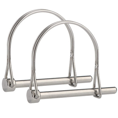 2 Pcs Extended Pto Pin, Safety Coupler Pin 1/4" x 2-3/4"(6.3mm x 70mm), Full Marine Grade 316 Stainless Steel Heavy Duty Shaft Locking Pin