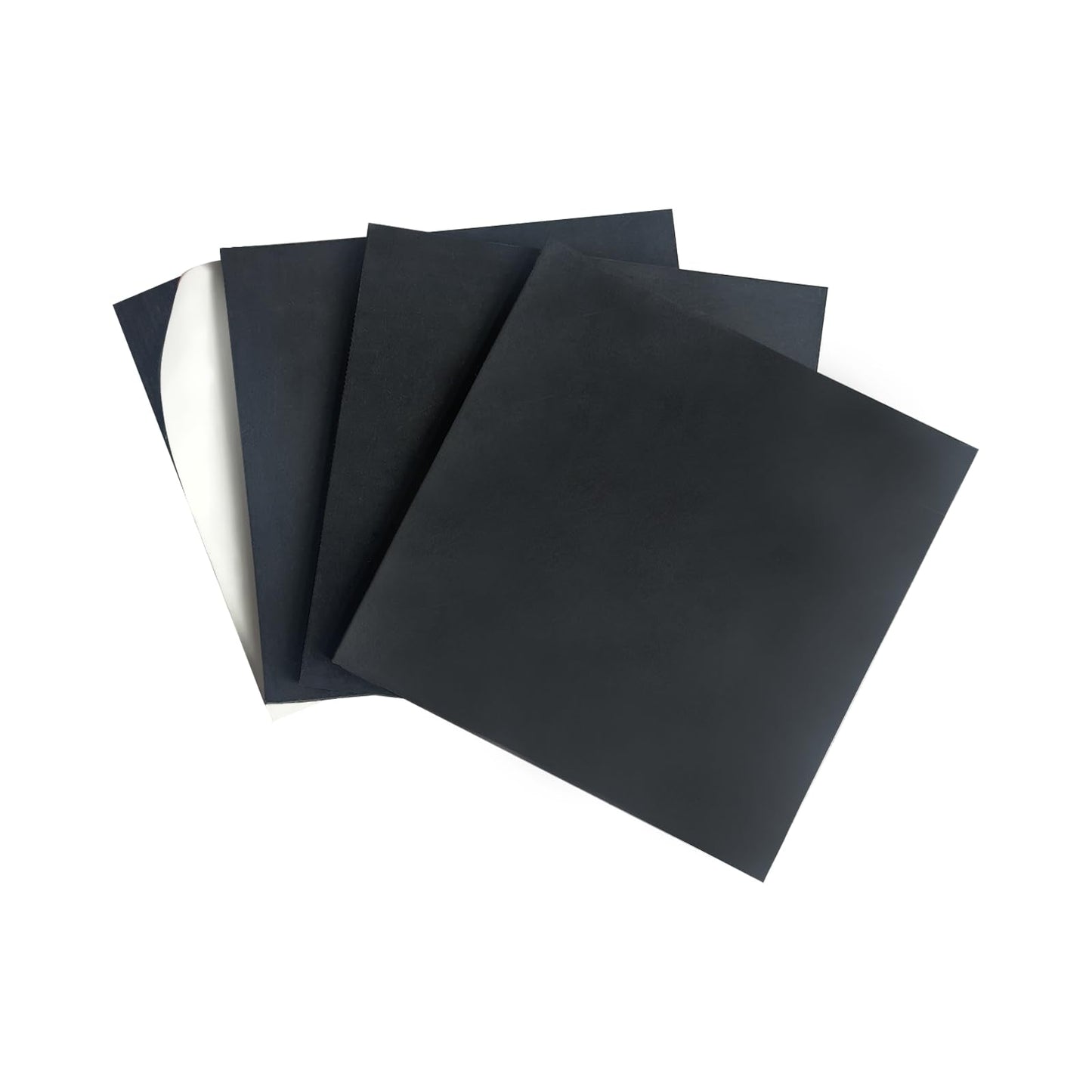 4 Pieces Neoprene Rubber Pads with Adhesive Backing 1/4 in Thick x 4 in x 4 in, Anti Vibration Pads, Rubber Block for Anti-Slip, Shock Absorption, Protection