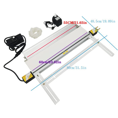 PreAsion 110V Acrylic Plastic Heat Bending Machine 24inch/60cm with Bracket Angle Adjustment PVC Bender