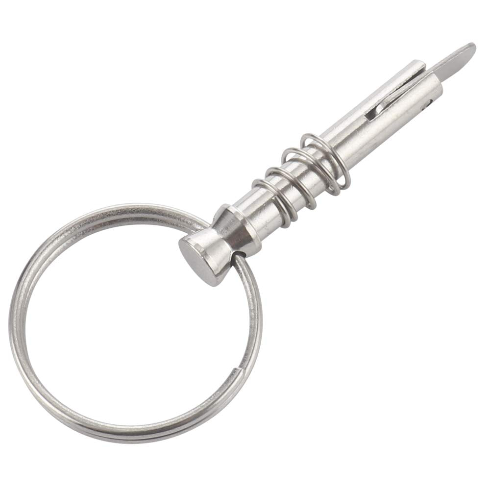 4 Pcs Quick Release Pin 1/4" Diameter w/ Drop Cam & Spring, Usable Length 0.9", Full 316 Stainless Steel, Bimini Top Pins, Marine Hardware