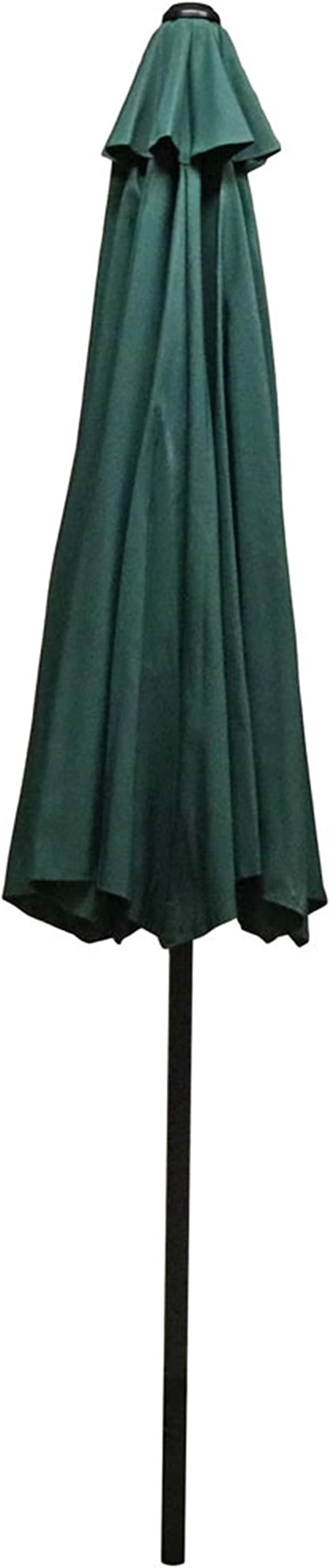 Sunnydaze Outdoor Patio Umbrella - Polyester Table Market Umbrella with Push-Button Tilt and Crank - 8 Sturdy Ribs - Green - 9ft