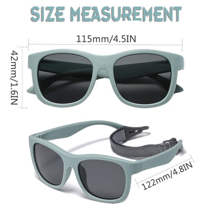 Musivon Baby Sunglasses 6 Months - 2.5 Years, Toddler Sunglasses for Kids Infant Boys Girl Flexible Frame with Strap