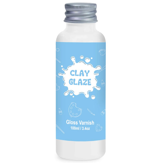 100ml Air Dry Clay Glaze, Air Dry Clay Varnish Can Not Only Used to Prevent Clay Cracking, Scratches, and Wear, It Can Also Having a Gloss Glaze Effect (Gloss)