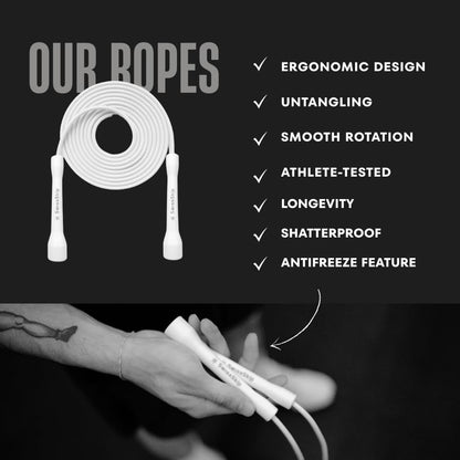 SwissSkip Speed Jump Rope by Dayan Kolev, 5mm PVC Skipping Rope, for Beginners and Advanced Athletes, Ideal for Fitness, Cardio, Boxing & CrossFit, Adjustable length with Unbreakable Handles (Black)