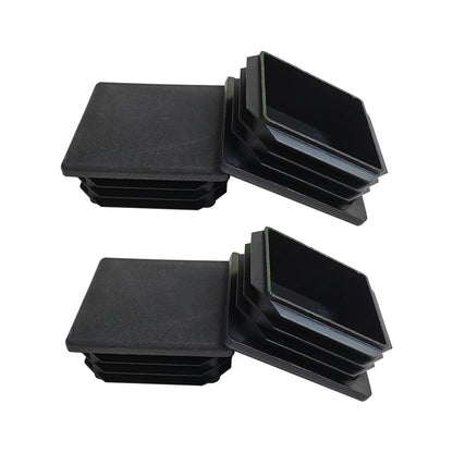 4 Pack 2'' Inch End Cap Square Tubing Black Plastic Plug,Tubing Post End Cap Suitable for Square TubeSquare Plastic Plug, Tubing Post End Cap