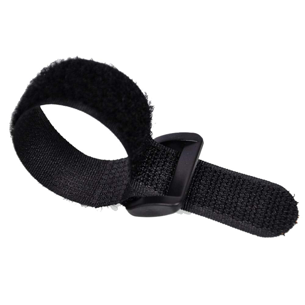 HUAPX Fastening Nylon Strap with Buckle,10Pack Reusable Self-Adhesive Hook and Loop Cable Securing Straps,Adjustable Cinch Straps for Cords Organized and Tidy(1" x 8")