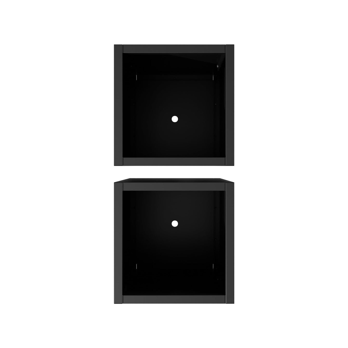 Casaphoriar Metal Planter Box 13"x13"x36", Rectangular Planter and Drainage Holes, Perfect for Outdoor Patio and Balcony Decor, Black(Set of 2)
