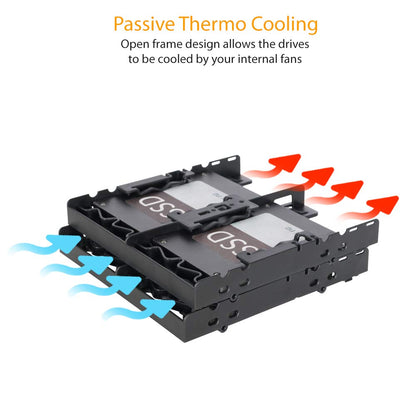 Icy Dock Flex Fit Quattro MB344SP – Mounting Frame for 4 x 2.5 Inches (6.4 cm) SSD/HDD IN 1 x 5.25 Inches (13.3 cm)
