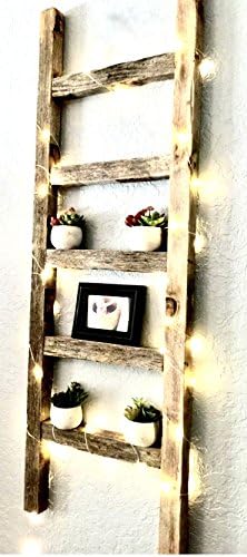 BARNWOODUSA Rustic Decorative Ladder